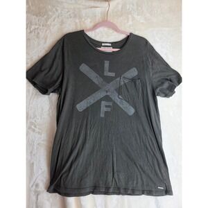 LAMB & FLAG Mens Charcoal Gray Graphic Pocket T Shirt Size M Made in USA